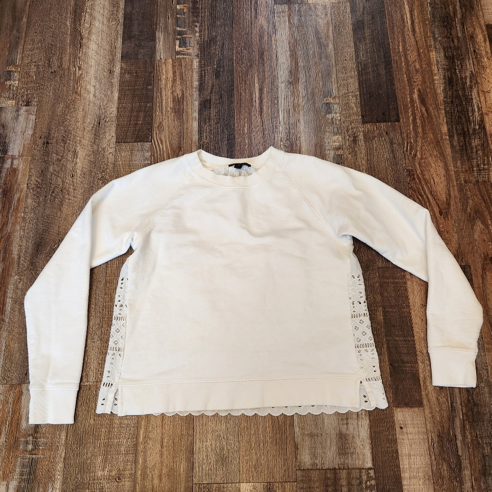 J. Crew Eyelet Back Sweatshirt